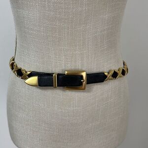 Suzi Roher Gold Tone Stretch Belt Women’s Size S